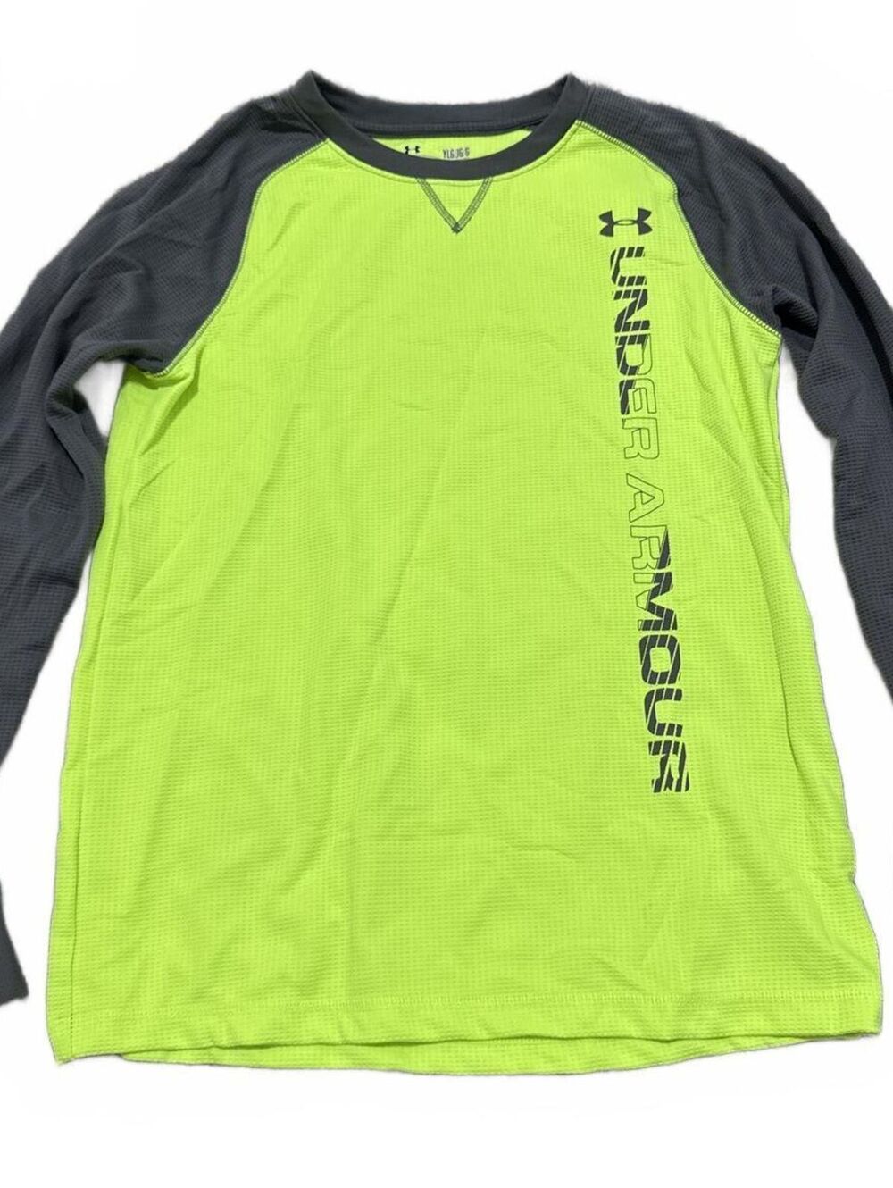 Under Armour Vibrant Lime Long Sleeve Shirt - Boys Large